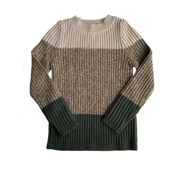 Mabli green heather Merino wool crewneck sweater size 10 yrs - Picture 2 of 8